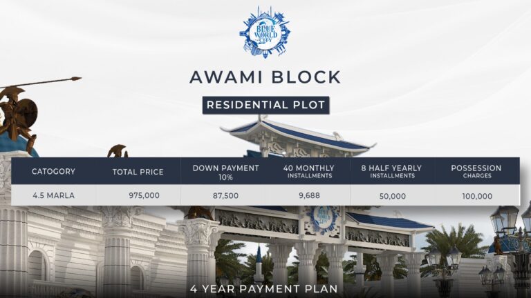 Blue world city awami block payment plan